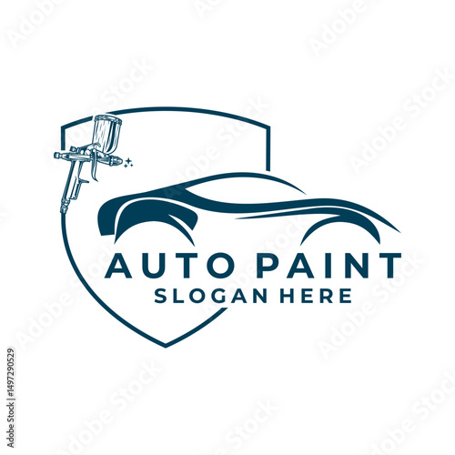 Auto Paint elegant logo design vector template