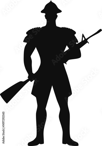vector illustration of a soldier