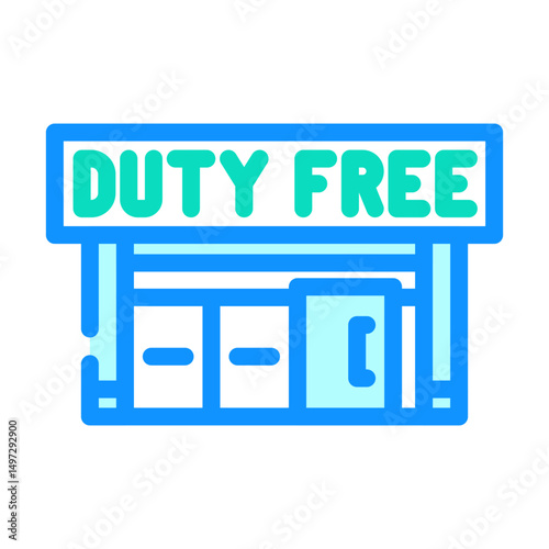 duty free shop color icon vector illustration