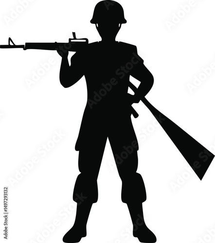 silhouette of a soldier