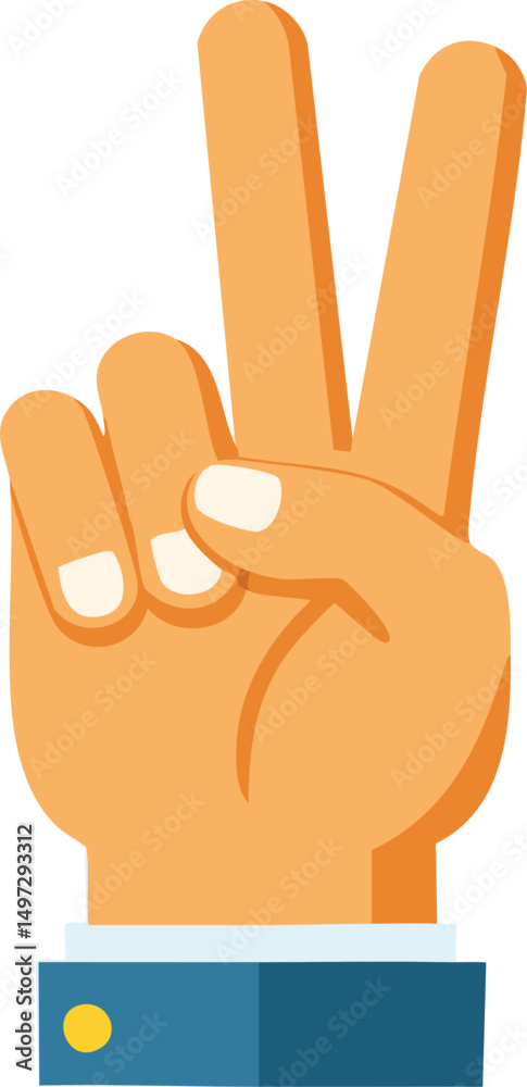 Fototapeta premium vector illustration of an peace finger sign