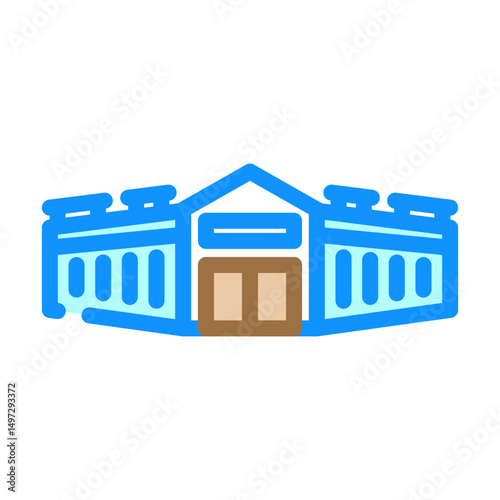 megastore shop color icon vector illustration