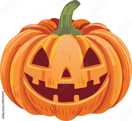halloween pumpkin isolated on white