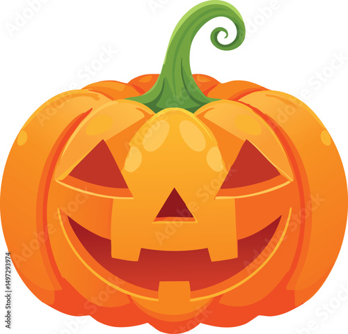 halloween pumpkin isolated on white