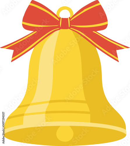 christmas bells isolated on white