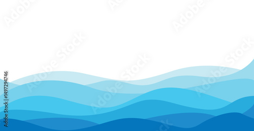 Background with waves in blue tones for websites and graphic resources.