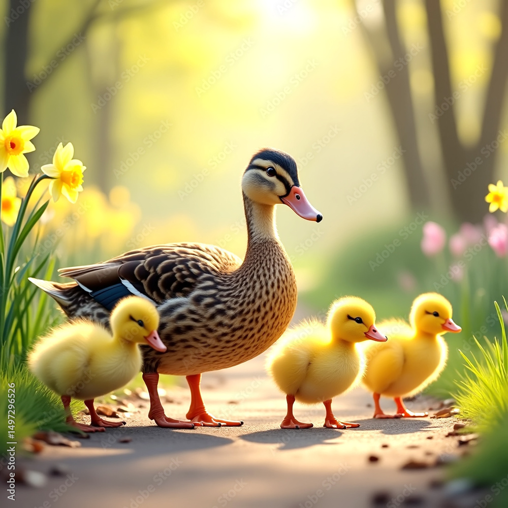 Obraz premium duck in the park