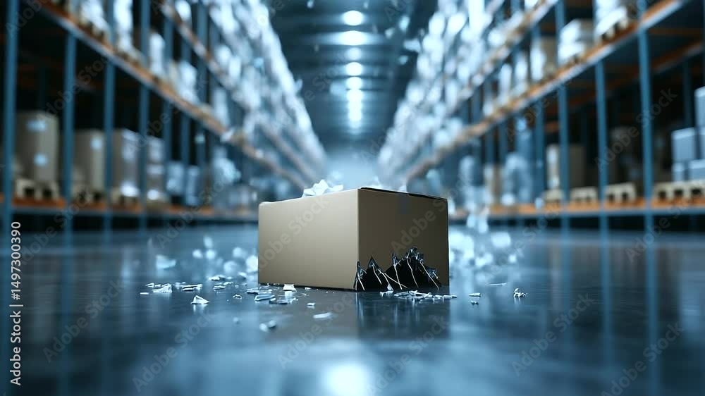 Wide warehouse composition with one focal point