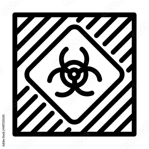 biohazard background chemical pollution line icon vector illustration