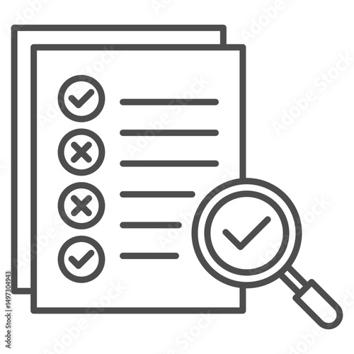 Evaluation Outline Icon Element For Design