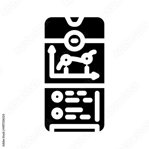micro investment app fintech glyph icon vector illustration