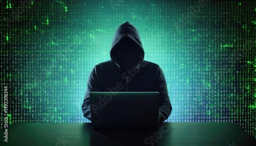   hooded criminal hacking computer 

