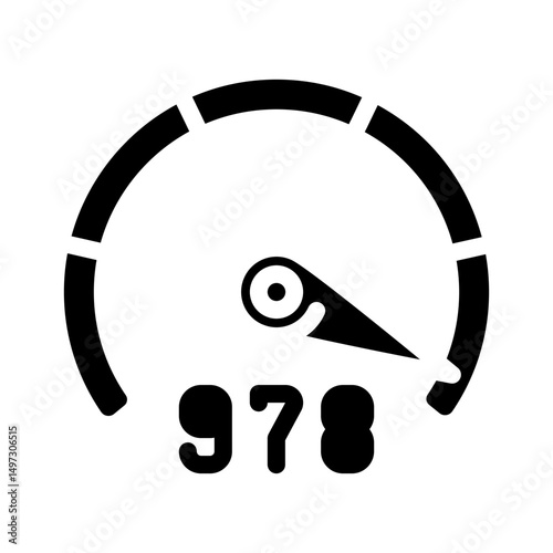 dynamic credit scoring model fintech glyph icon vector illustration