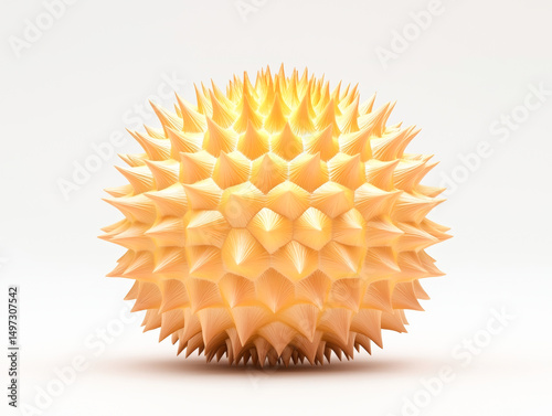 Detailed illustration of a spiky pollen grain showcasing its unique structure.