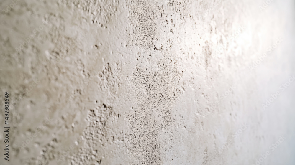 Fototapeta premium Textured concrete surface with light beam highlighting rustic wall finish