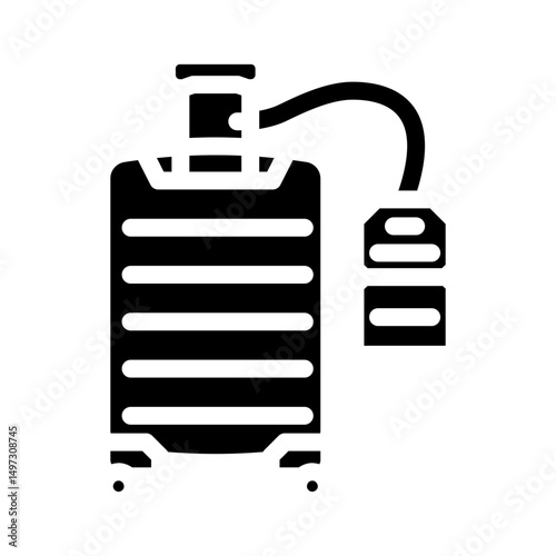 baggage claim hospitality hotel glyph icon vector illustration