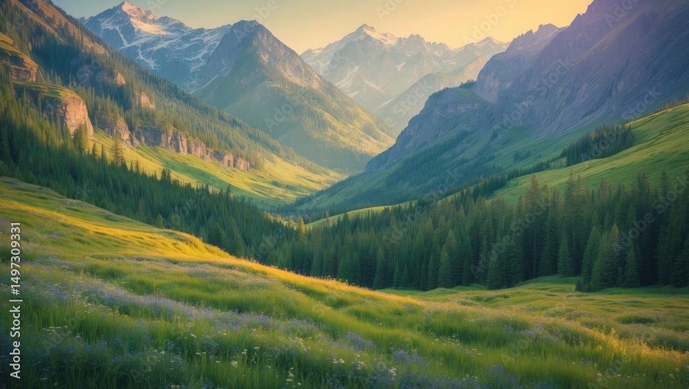 Fototapeta premium The breathtaking but difficult-to-access mountains, featuring the most significant cedar population and rich wildlife.