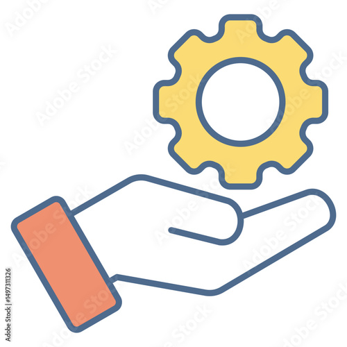 Management Outline Color Icon Element For Design