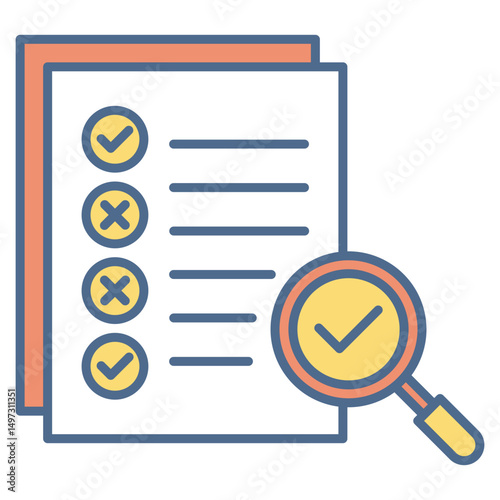 Evaluation Outline Color Icon Element For Design