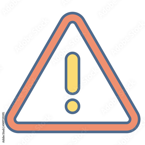 Risk Outline Color Icon Element For Design