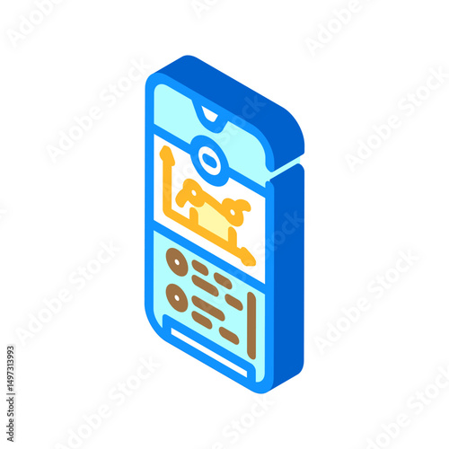 micro investment app fintech isometric icon vector illustration
