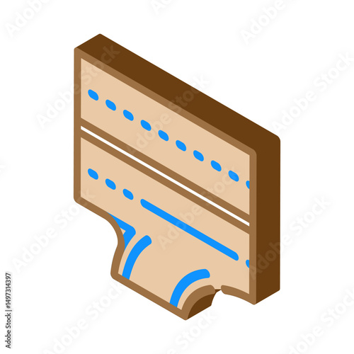 entrance highway road isometric icon vector illustration