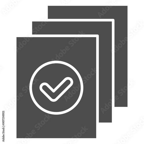 Assessment Glyph Icon Element For Design