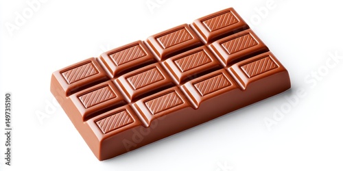 a minimalist illustration of a chocolate bar unwrapped halfway on a plain white background