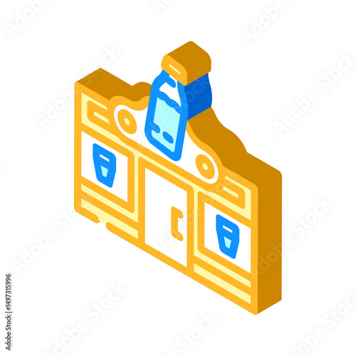 dairy shop isometric icon vector illustration