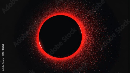 Red-Haloed Dark Circle in Space