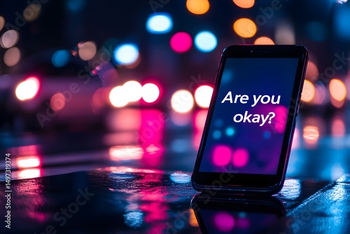A phone screen showing a notification saying 