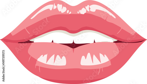 vector illustration of a red lips