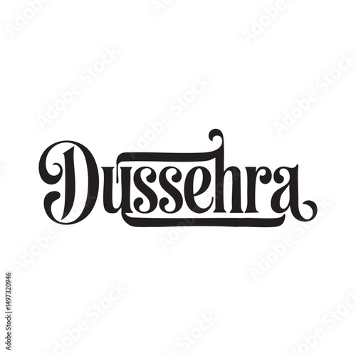 dussehra hand lettering typography