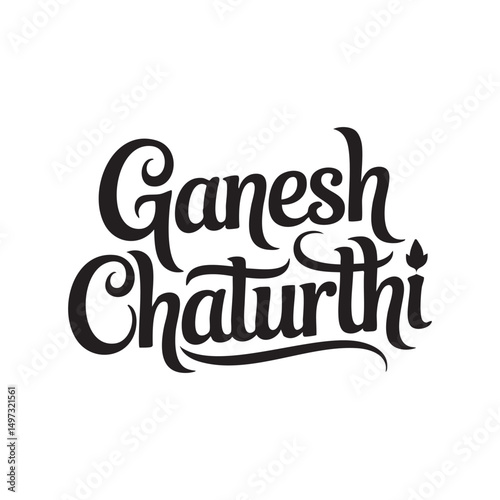 ganesh chaturthi lettering hand written typography