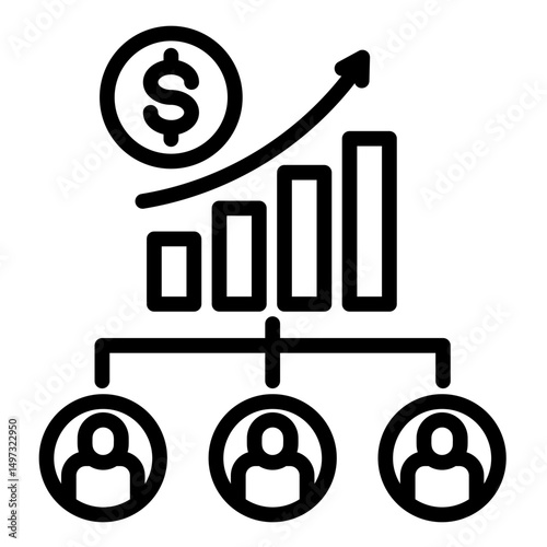 Profit Sharing  Icon Element For Design	