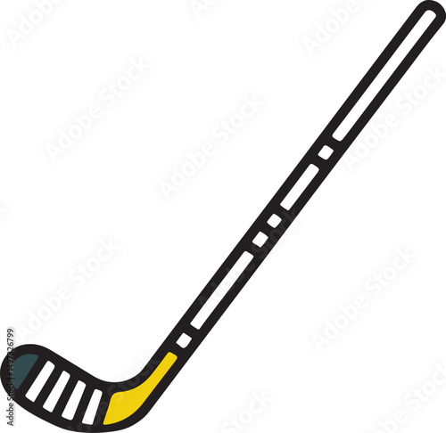 An Illustration of a Hockey Stick Ready for Ice