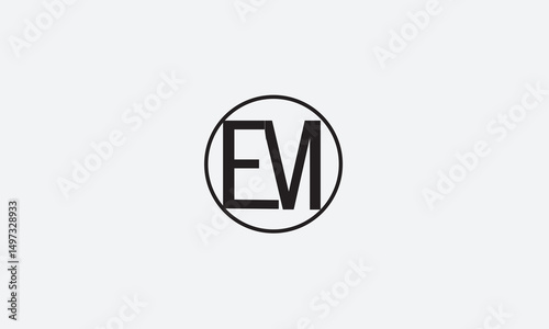EM, ME, E , M , Abstract Letters Logo Monogram	