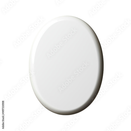 Minimalist oval design for modern applications isolated against a transparent background..