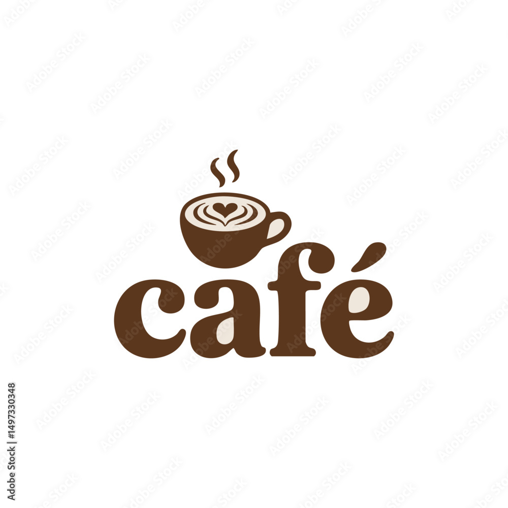 Obraz premium cafe logo 