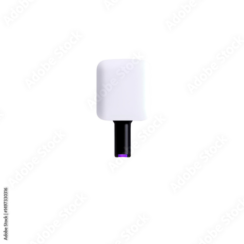 Modern electric plug for various devices isolated against a transparent background..