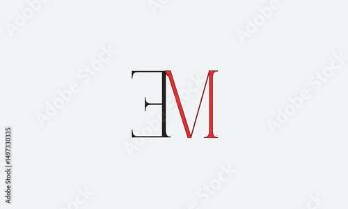 EM, ME, E , M , Abstract Letters Logo Monogram	