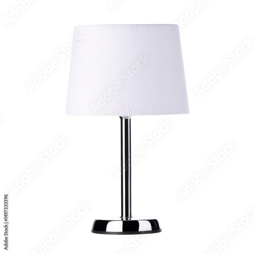 Modern lamp with a sleek design for home decor isolated against a transparent background..