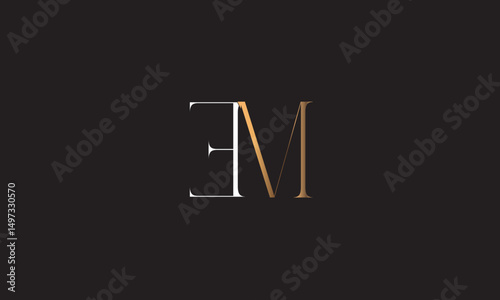 EM, ME, E , M , Abstract Letters Logo Monogram	