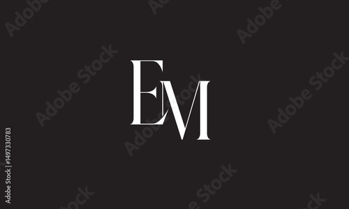 EM, ME, E , M , Abstract Letters Logo Monogram	