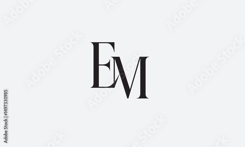 EM, ME, E , M , Abstract Letters Logo Monogram	
