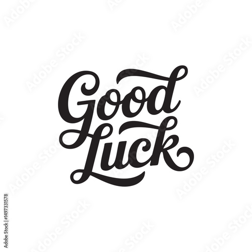 good luck letter hand written typography