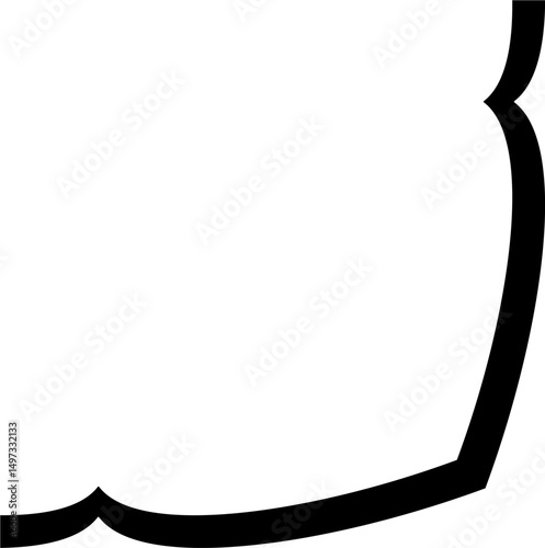Islamic border ornament edge line stroke