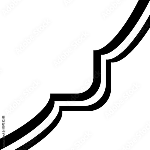 Islamic border ornament edge line stroke