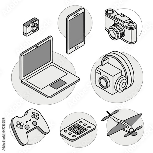 3d Computer Icons Vector