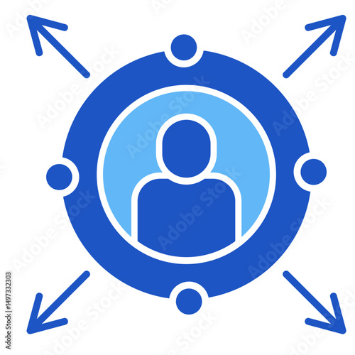 Network Expansion  Icon Element For Design	